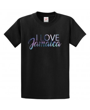 I Love Jamaica Classic Unisex Kids and Adults T-Shirt